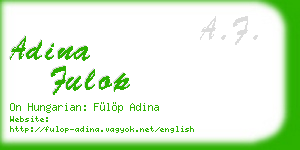 adina fulop business card